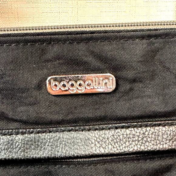 BAGGALLINI Tote Bag Black Laptop Case Travel Carry On Nylon Shoulder Bag - Picture 3 of 14